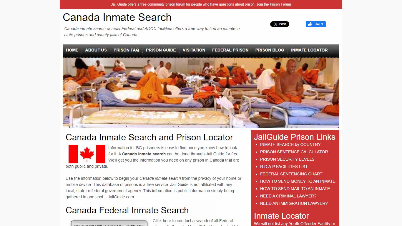 Canada Inmate Search and Prison Lookup | BG Inmate Locator - Jail Guide